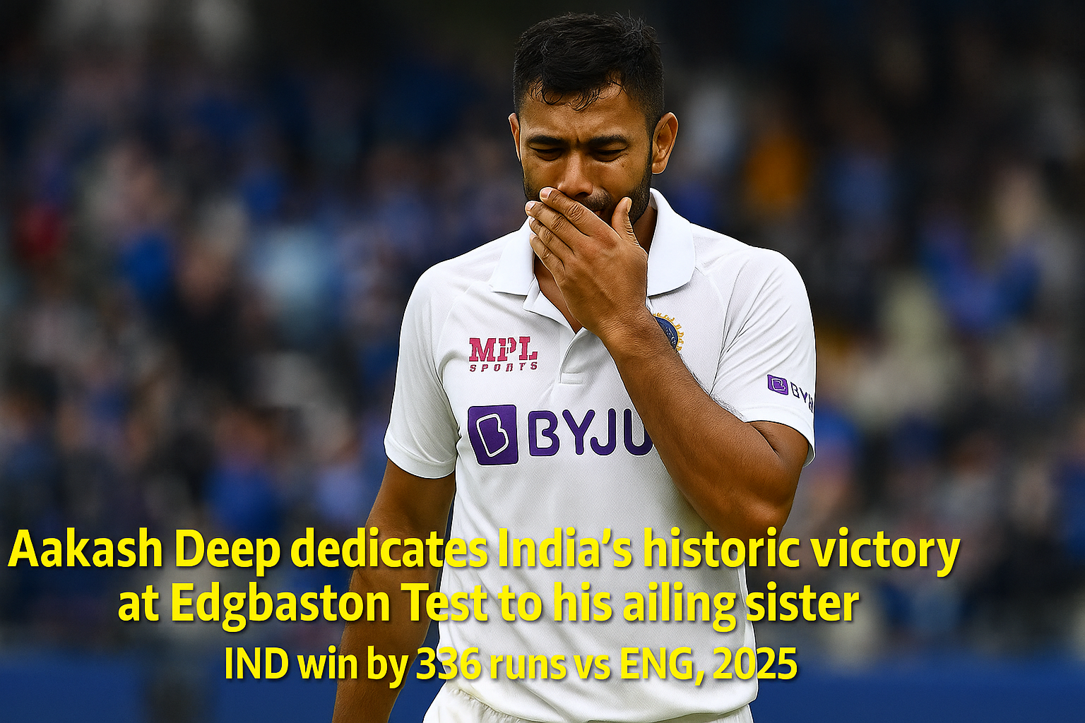 India won against England- Akashdeep took 10 wickets